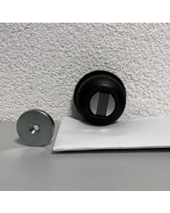 Zwarte deurvastzetter/deurbuffer Magnostop 221, voor normale deuren