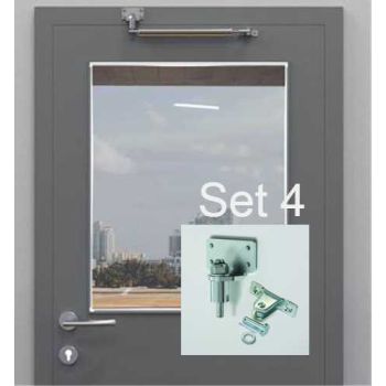 Deuropeningsbegrenzer 50kg, 120gr. voor aluminium en kunststof deuren, set4