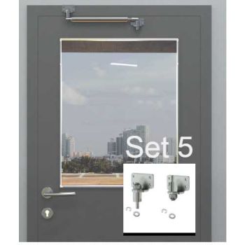 Deuropeningsbegrenzer 50kg, 120gr. voor aluminium en kunststof deuren, set5