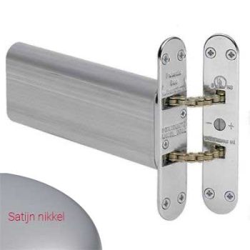 Onzichtbare deurdranger Perkomatic R85 Satijn Nikkel (RVS look)