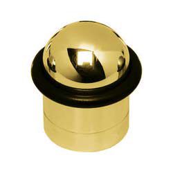 Deurstop met ring, messing