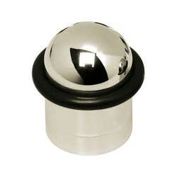 Deurstop met ring, nikkel