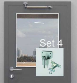 Deuropeningsbegrenzer 50kg, 120 graden met mechanische vaststelling voor aluminium en kunststof deuren