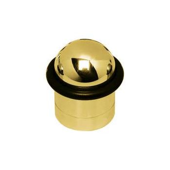 Deurstop met ring, messing