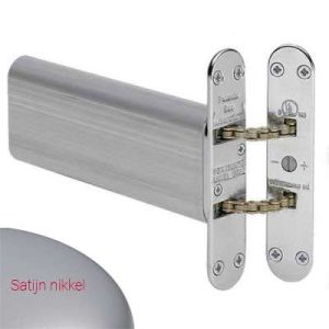 Onzichtbare deurdranger Perkomatic R85 Satijn Nikkel (RVS look)